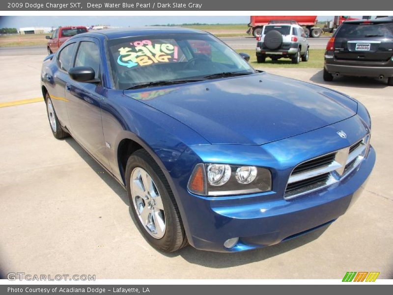 Deep Water Blue Pearl / Dark Slate Gray 2009 Dodge Charger SXT