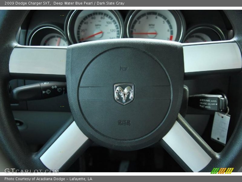 Deep Water Blue Pearl / Dark Slate Gray 2009 Dodge Charger SXT