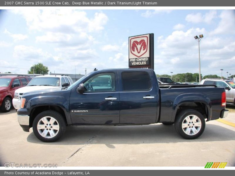 Deep Blue Metallic / Dark Titanium/Light Titanium 2007 GMC Sierra 1500 SLE Crew Cab