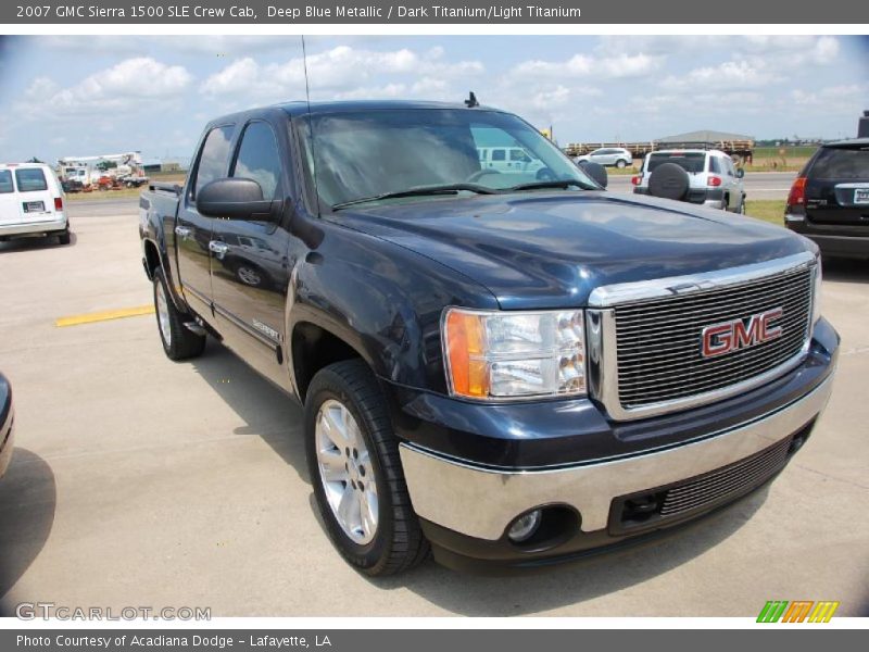 Deep Blue Metallic / Dark Titanium/Light Titanium 2007 GMC Sierra 1500 SLE Crew Cab