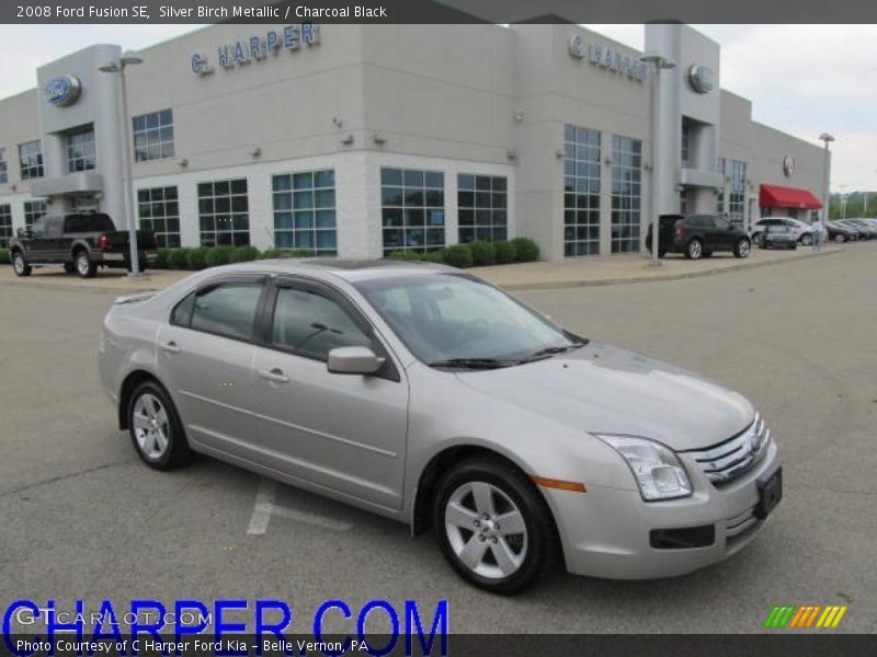 Silver Birch Metallic / Charcoal Black 2008 Ford Fusion SE