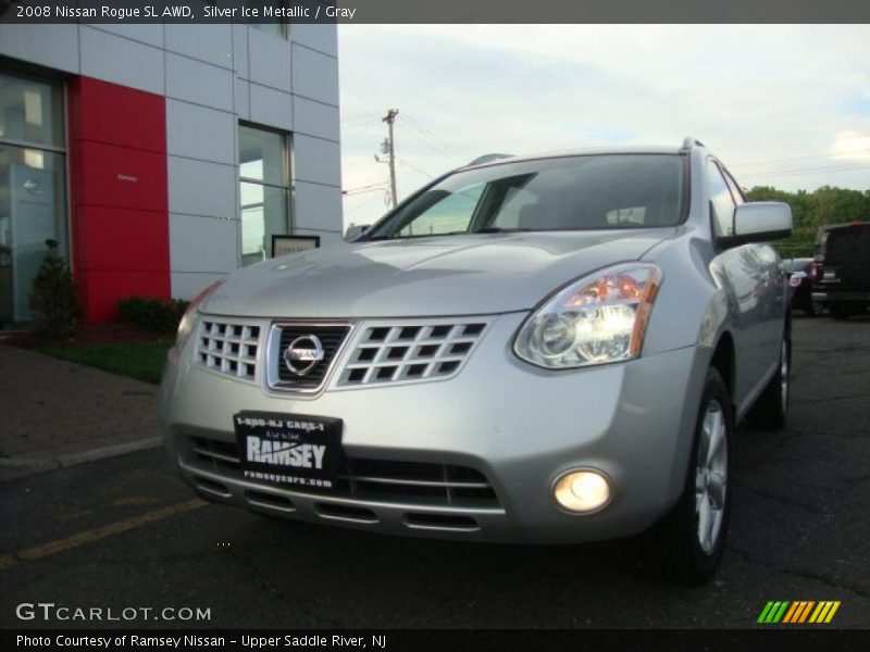 Silver Ice Metallic / Gray 2008 Nissan Rogue SL AWD