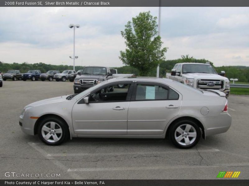 Silver Birch Metallic / Charcoal Black 2008 Ford Fusion SE