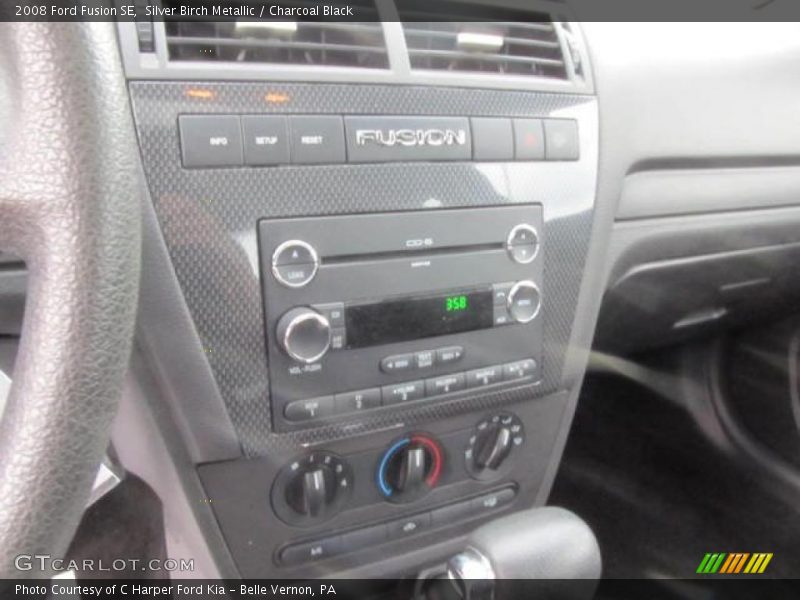 Silver Birch Metallic / Charcoal Black 2008 Ford Fusion SE