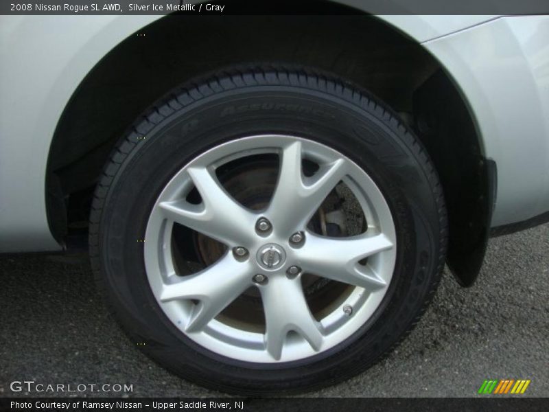 Silver Ice Metallic / Gray 2008 Nissan Rogue SL AWD