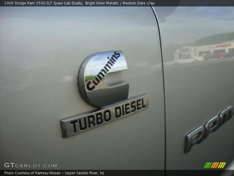 Bright Silver Metallic / Medium Slate Gray 2006 Dodge Ram 3500 SLT Quad Cab Dually