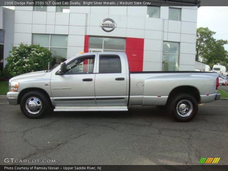 Bright Silver Metallic / Medium Slate Gray 2006 Dodge Ram 3500 SLT Quad Cab Dually