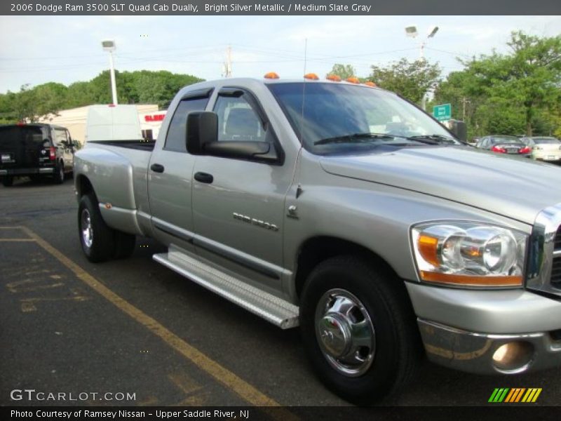 Bright Silver Metallic / Medium Slate Gray 2006 Dodge Ram 3500 SLT Quad Cab Dually