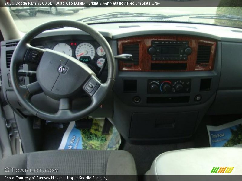 Bright Silver Metallic / Medium Slate Gray 2006 Dodge Ram 3500 SLT Quad Cab Dually