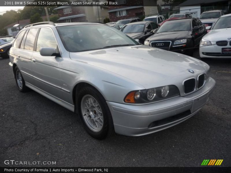 Aspen Silver Metallic / Black 2001 BMW 5 Series 525i Sport Wagon