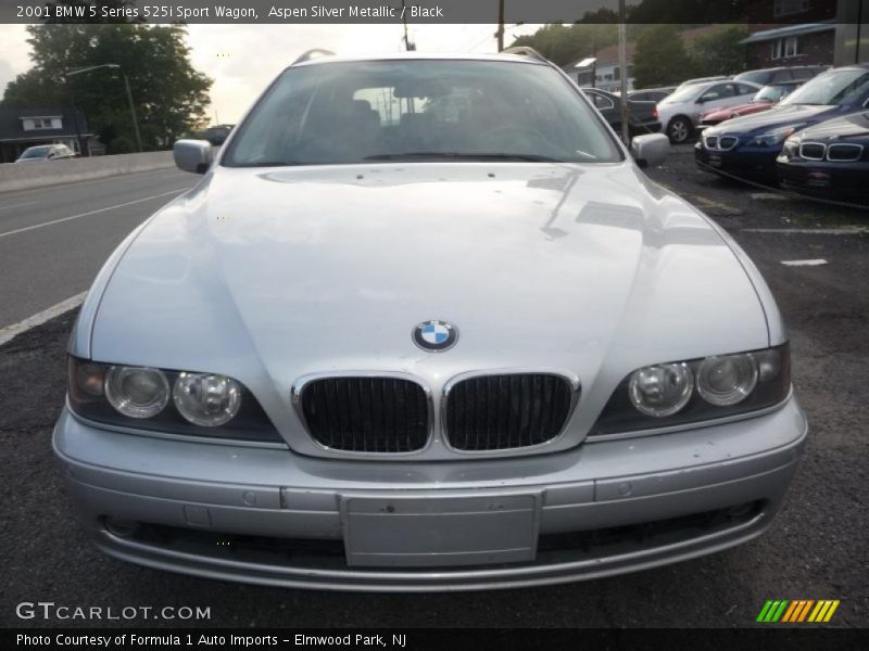 Aspen Silver Metallic / Black 2001 BMW 5 Series 525i Sport Wagon