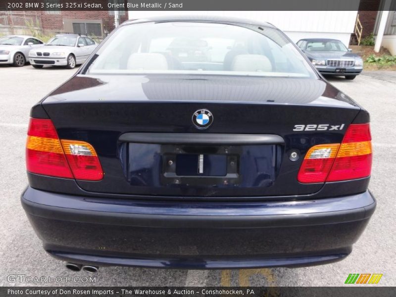 Orient Blue Metallic / Sand 2002 BMW 3 Series 325xi Sedan