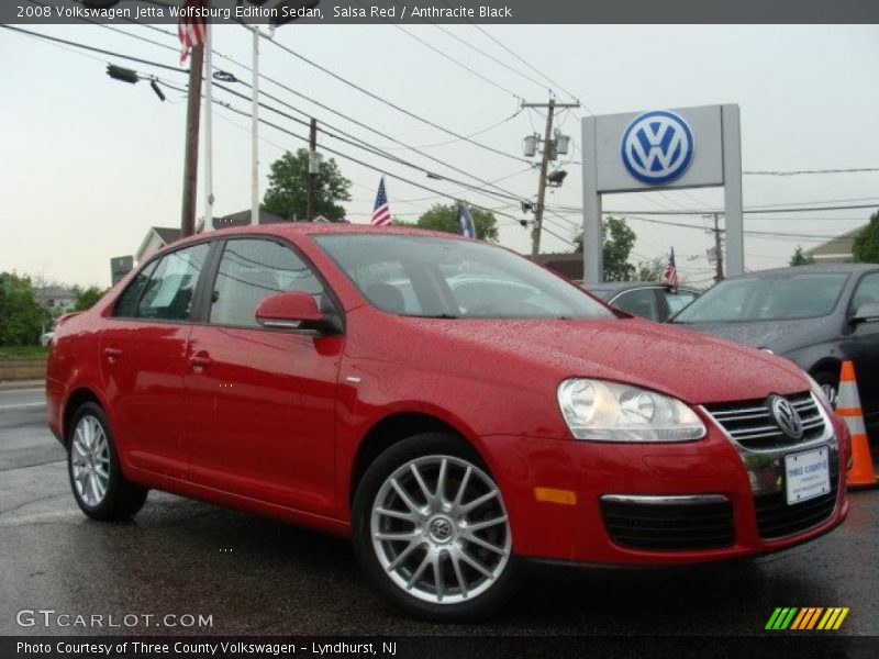 Salsa Red / Anthracite Black 2008 Volkswagen Jetta Wolfsburg Edition Sedan