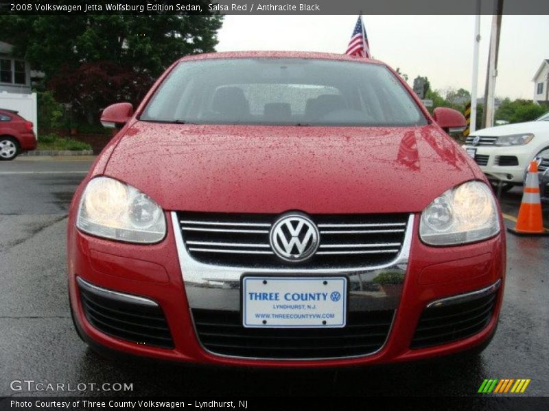 Salsa Red / Anthracite Black 2008 Volkswagen Jetta Wolfsburg Edition Sedan