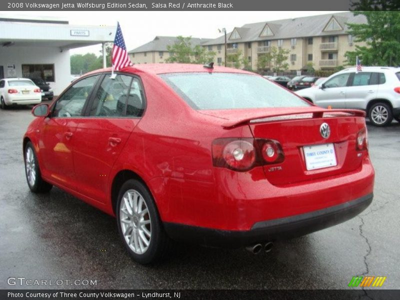 Salsa Red / Anthracite Black 2008 Volkswagen Jetta Wolfsburg Edition Sedan
