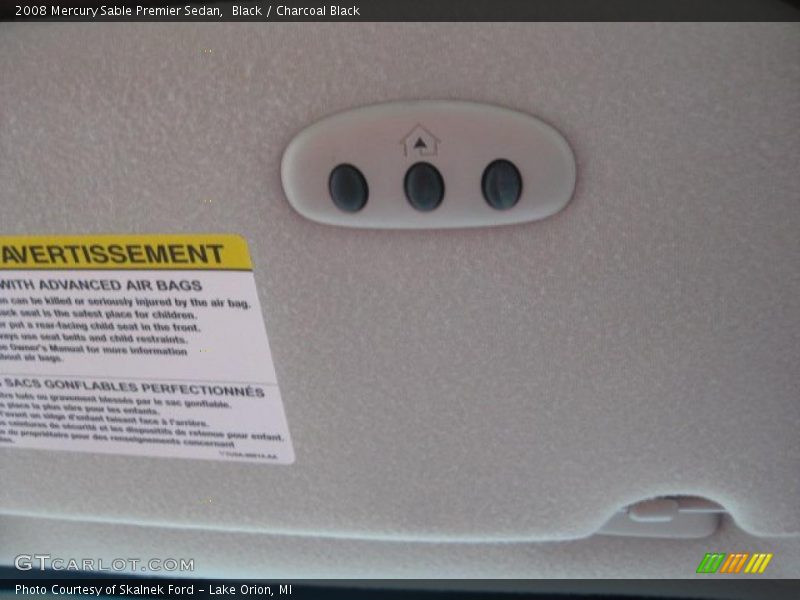 Black / Charcoal Black 2008 Mercury Sable Premier Sedan