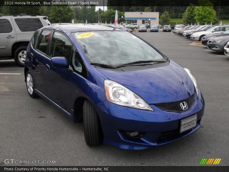 Blue Sensation Pearl / Sport Black 2010 Honda Fit Sport