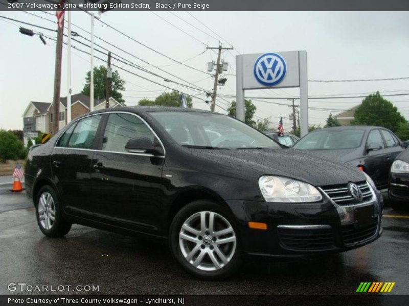 Black / Pure Beige 2007 Volkswagen Jetta Wolfsburg Edition Sedan