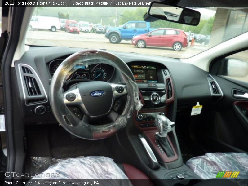  2012 Focus Titanium 5-Door Tuscany Red Leather Interior