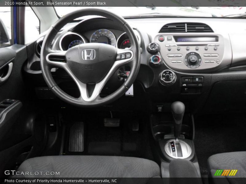 Blue Sensation Pearl / Sport Black 2010 Honda Fit Sport