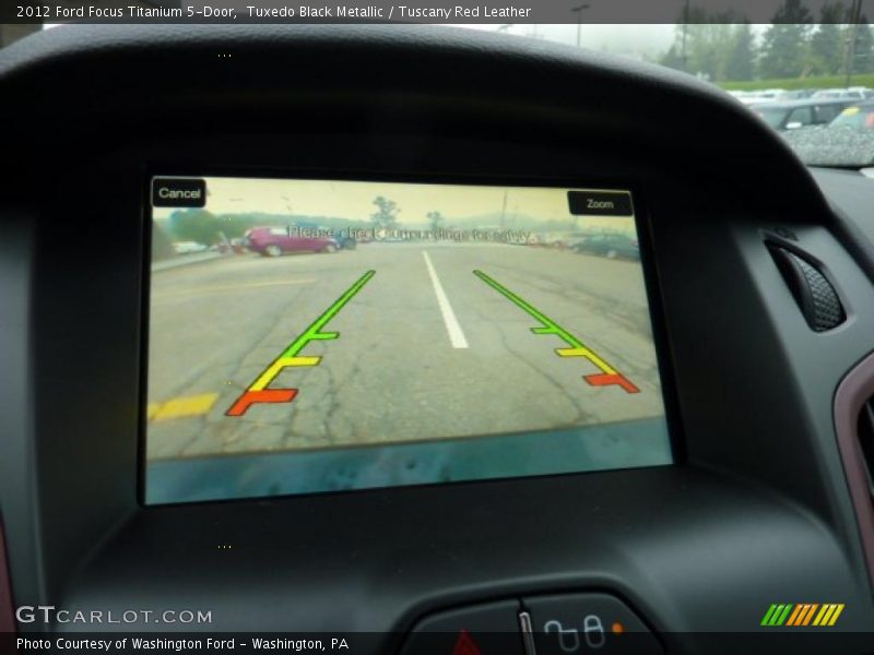 Tuxedo Black Metallic / Tuscany Red Leather 2012 Ford Focus Titanium 5-Door