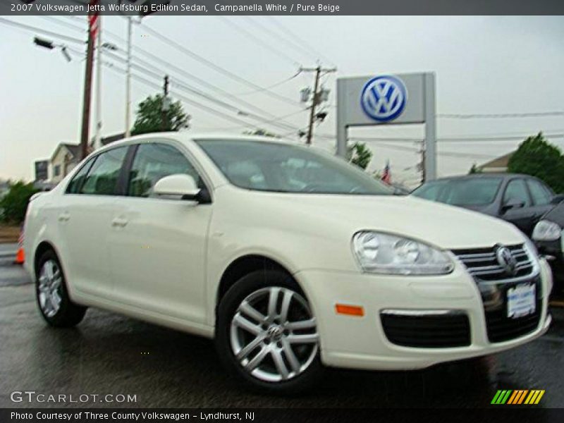 Campanella White / Pure Beige 2007 Volkswagen Jetta Wolfsburg Edition Sedan