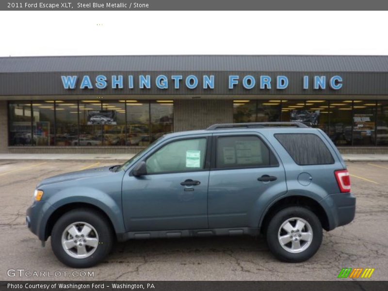Steel Blue Metallic / Stone 2011 Ford Escape XLT