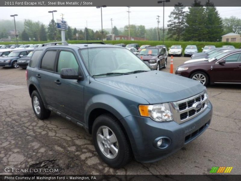 Steel Blue Metallic / Stone 2011 Ford Escape XLT