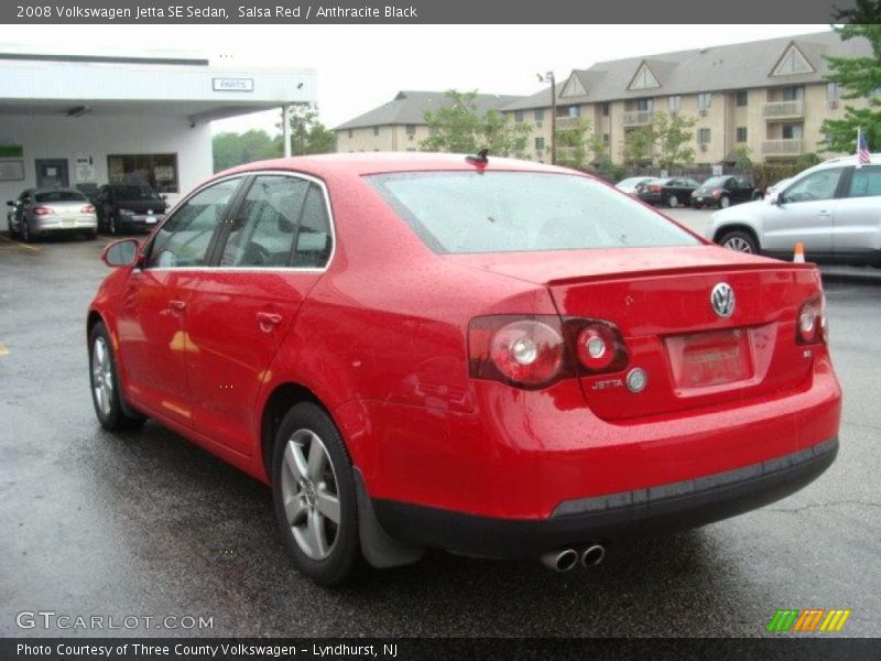 Salsa Red / Anthracite Black 2008 Volkswagen Jetta SE Sedan
