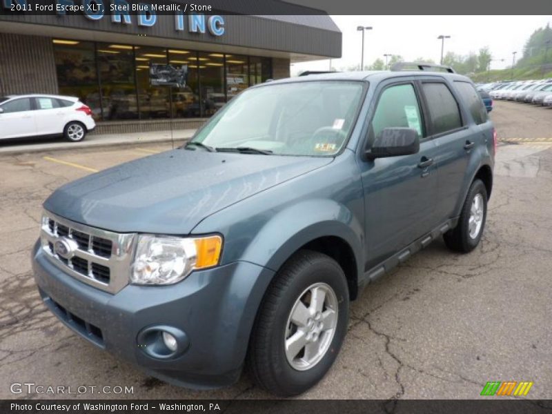 Steel Blue Metallic / Stone 2011 Ford Escape XLT