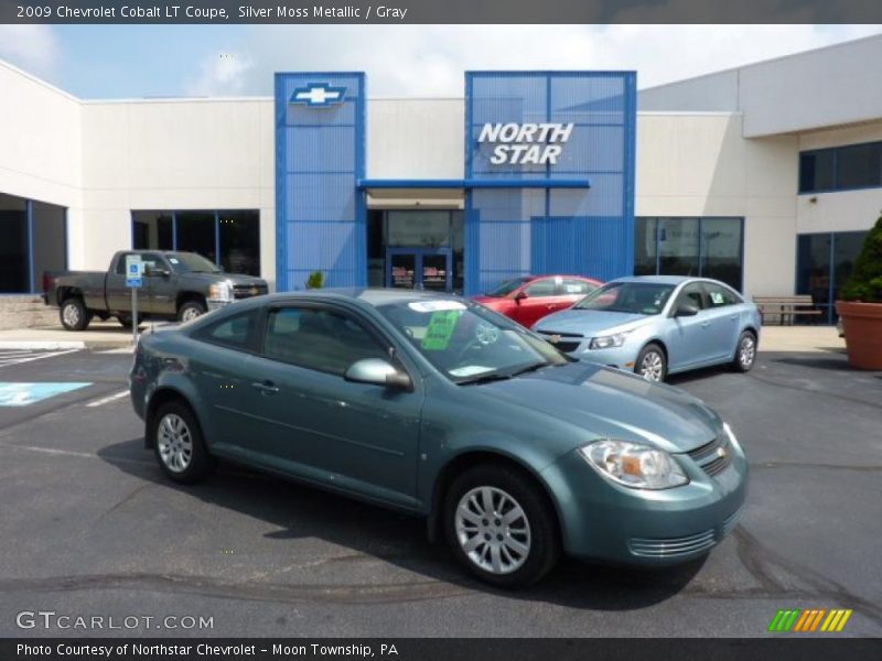 Silver Moss Metallic / Gray 2009 Chevrolet Cobalt LT Coupe