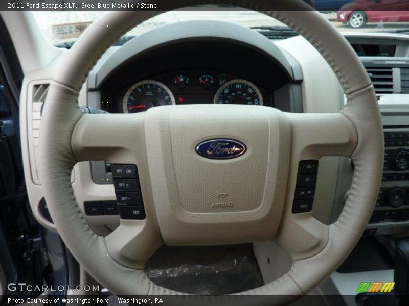 Steel Blue Metallic / Stone 2011 Ford Escape XLT