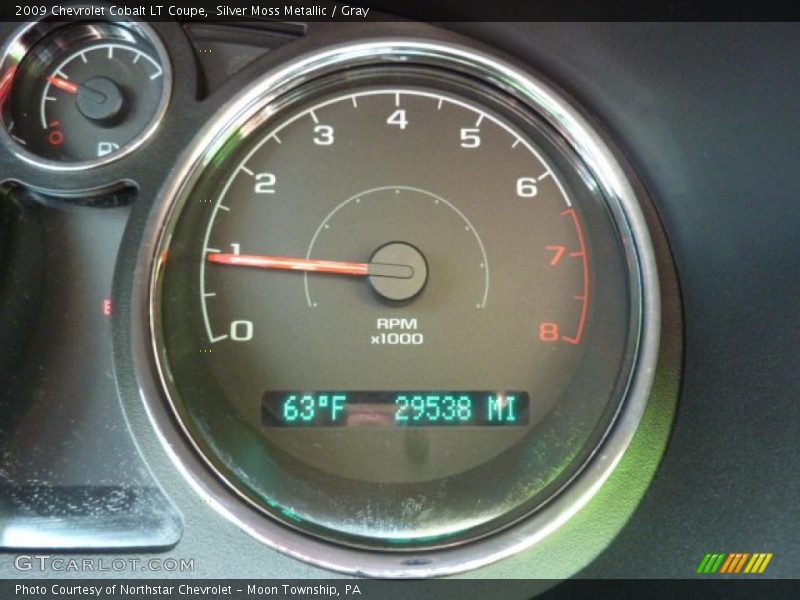 Silver Moss Metallic / Gray 2009 Chevrolet Cobalt LT Coupe
