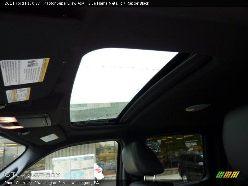 Sunroof of 2011 F150 SVT Raptor SuperCrew 4x4