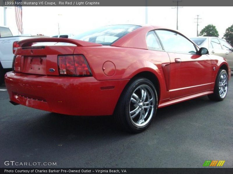 Rio Red / Light Graphite 1999 Ford Mustang V6 Coupe