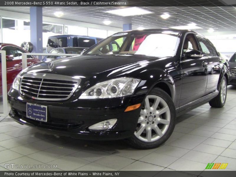 Black / Cashmere/Savanna 2008 Mercedes-Benz S 550 4Matic Sedan