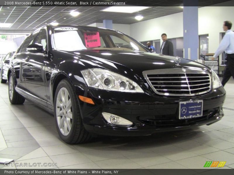 Black / Cashmere/Savanna 2008 Mercedes-Benz S 550 4Matic Sedan