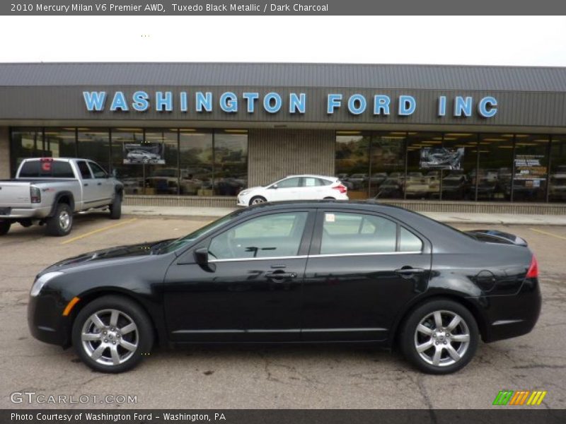 Tuxedo Black Metallic / Dark Charcoal 2010 Mercury Milan V6 Premier AWD
