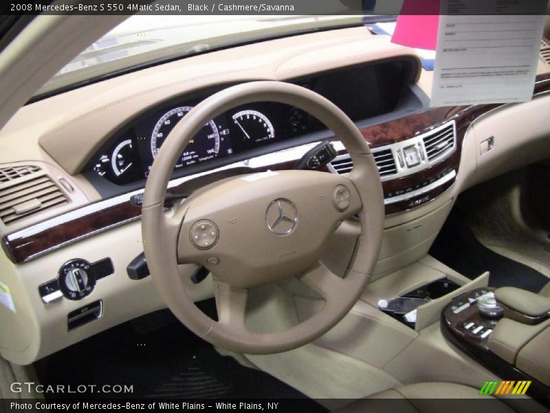 Black / Cashmere/Savanna 2008 Mercedes-Benz S 550 4Matic Sedan