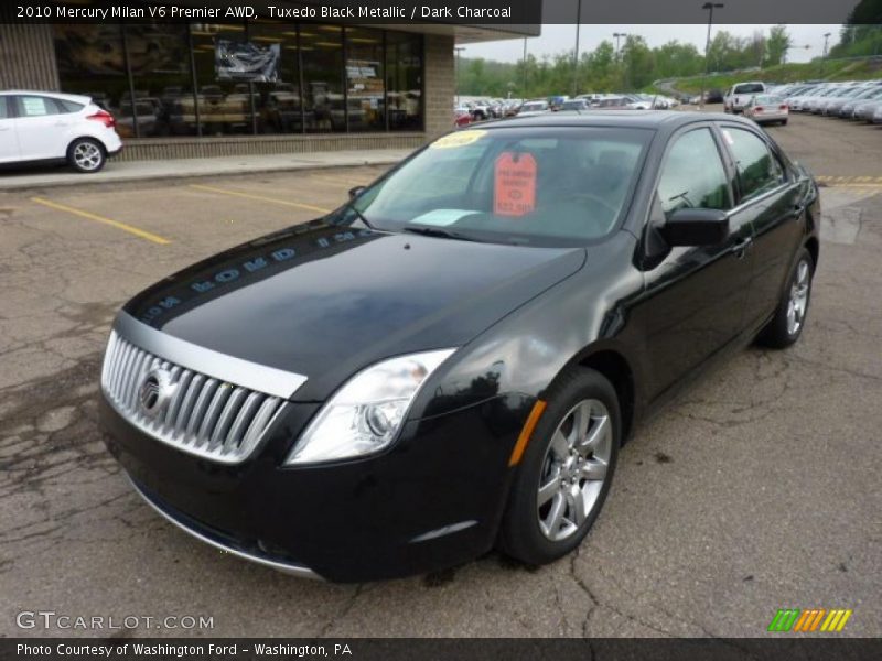 Tuxedo Black Metallic / Dark Charcoal 2010 Mercury Milan V6 Premier AWD