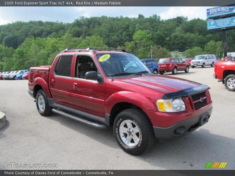 Red Fire / Medium Pebble 2005 Ford Explorer Sport Trac XLT 4x4