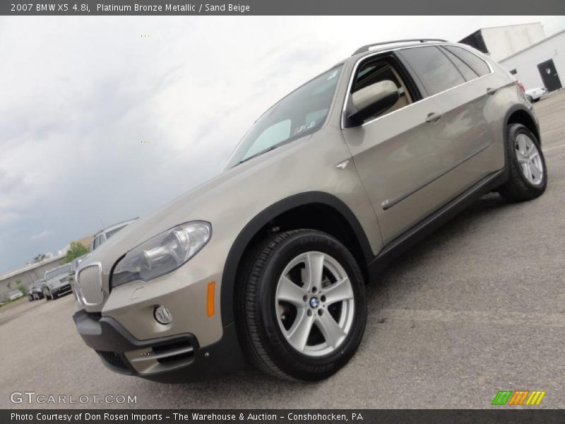 Platinum Bronze Metallic / Sand Beige 2007 BMW X5 4.8i