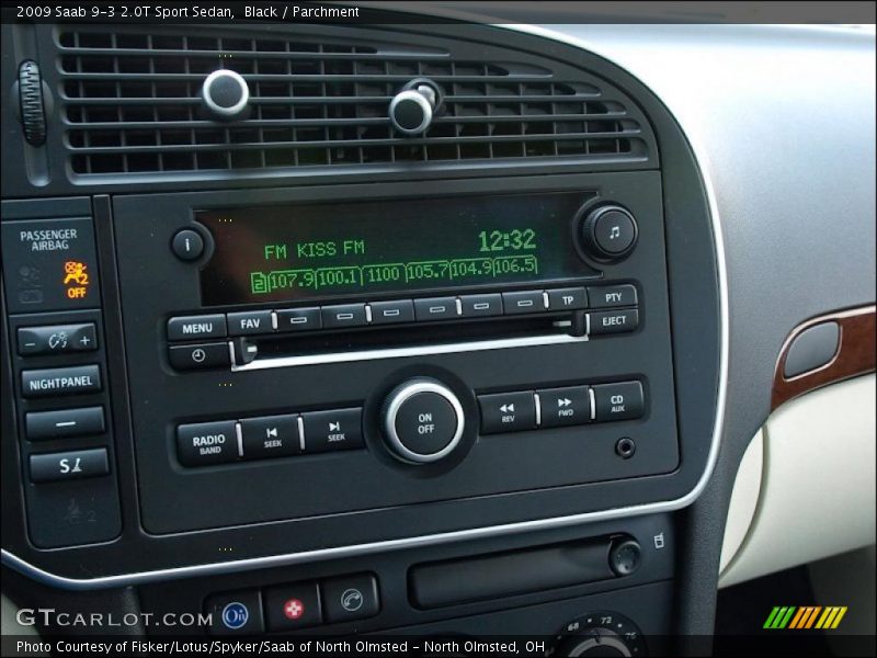Black / Parchment 2009 Saab 9-3 2.0T Sport Sedan