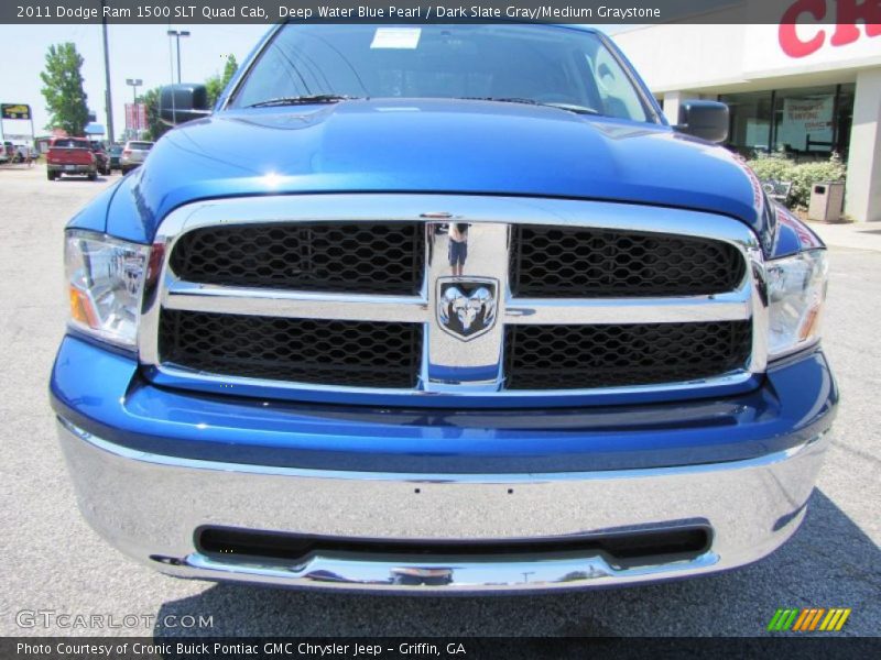 Deep Water Blue Pearl / Dark Slate Gray/Medium Graystone 2011 Dodge Ram 1500 SLT Quad Cab