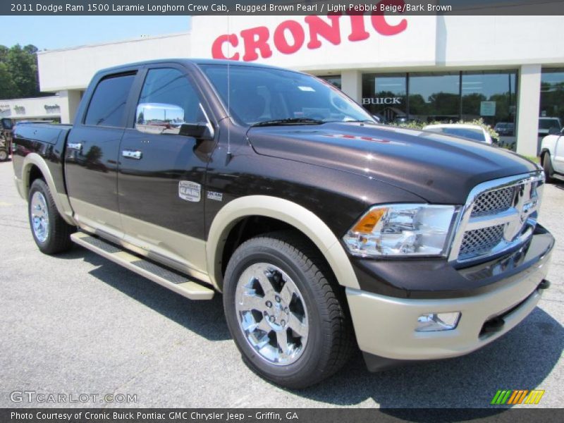 Rugged Brown Pearl / Light Pebble Beige/Bark Brown 2011 Dodge Ram 1500 Laramie Longhorn Crew Cab