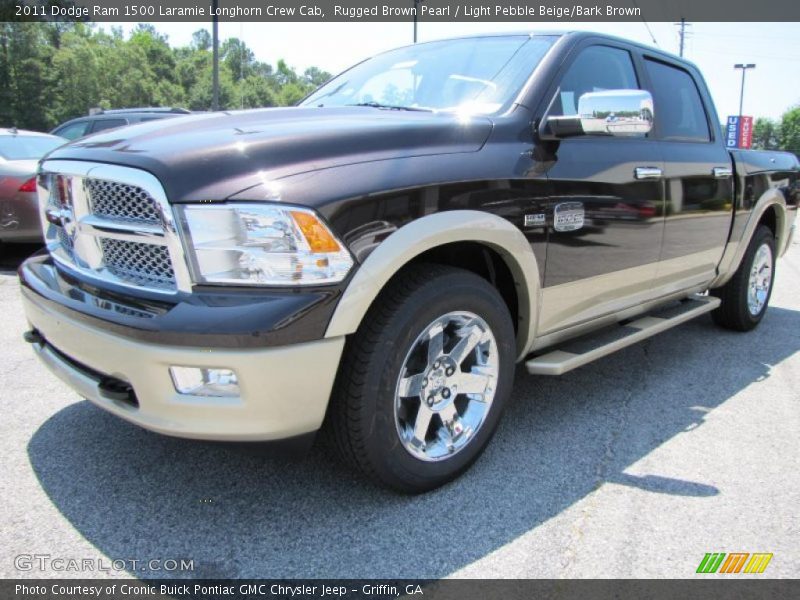 Rugged Brown Pearl / Light Pebble Beige/Bark Brown 2011 Dodge Ram 1500 Laramie Longhorn Crew Cab