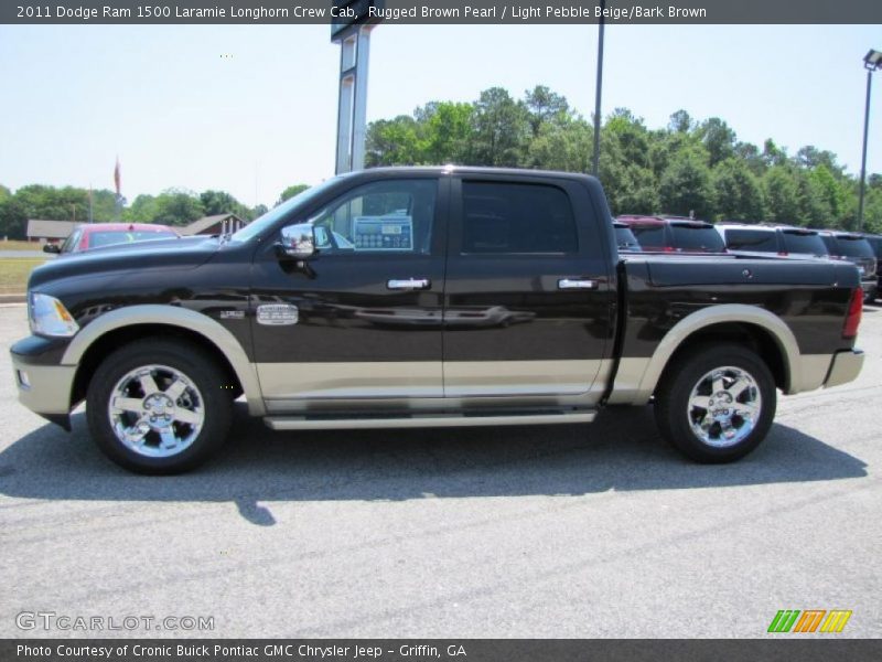 Rugged Brown Pearl / Light Pebble Beige/Bark Brown 2011 Dodge Ram 1500 Laramie Longhorn Crew Cab