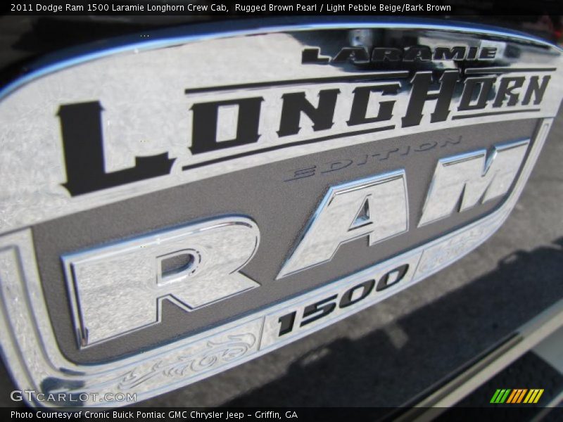 Rugged Brown Pearl / Light Pebble Beige/Bark Brown 2011 Dodge Ram 1500 Laramie Longhorn Crew Cab