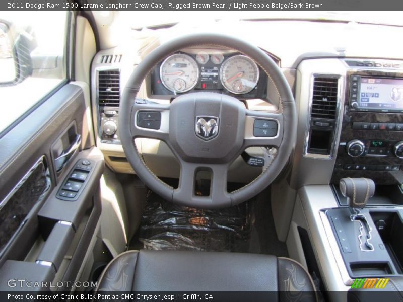 Rugged Brown Pearl / Light Pebble Beige/Bark Brown 2011 Dodge Ram 1500 Laramie Longhorn Crew Cab