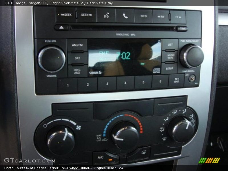 Bright Silver Metallic / Dark Slate Gray 2010 Dodge Charger SXT